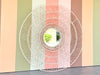 Huge Modern 70's Inspired Woven Rattan Mirror