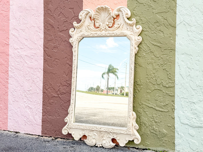 Wood Shell Motif Mirror
