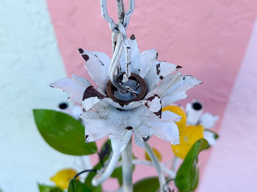 Lemon Tole Chandelier