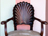 Shell Back Wood Accent Chair
