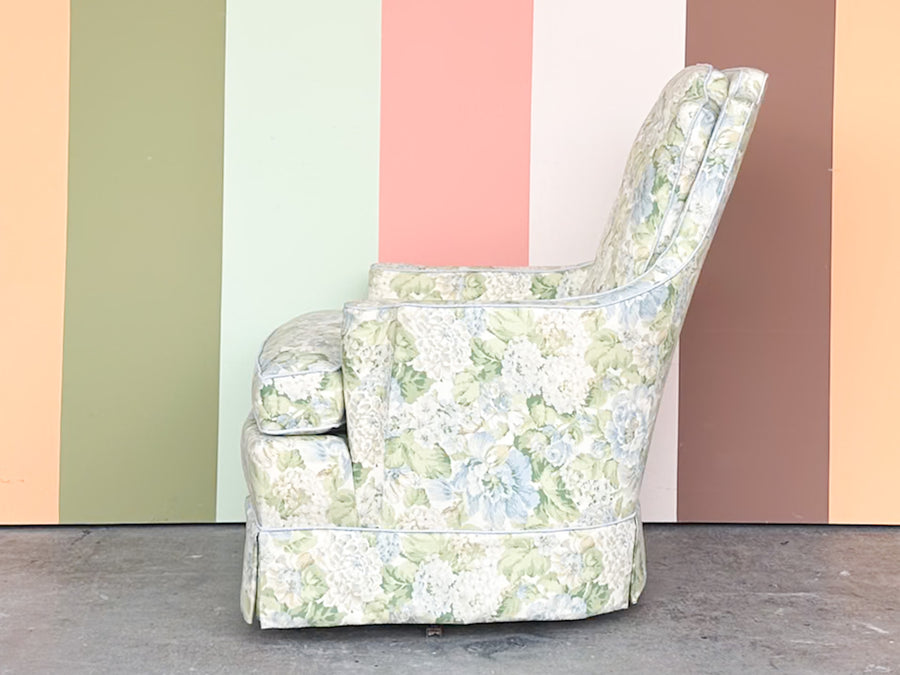 Summer Chic Hydrangea Upholstered Rocker