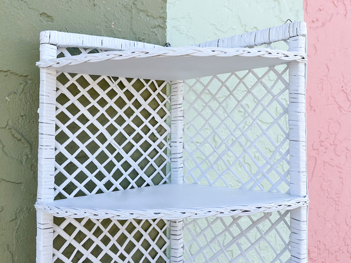 Cute Rattan Corner Shelf