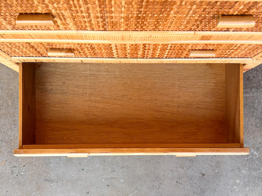 Island Style Rattan Wrapped Cabinet