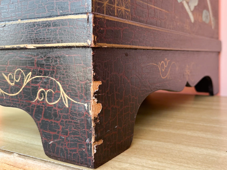 Petite Hand Painted Bird Chest