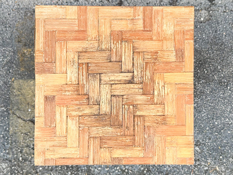 Woven Rattan Pedestal