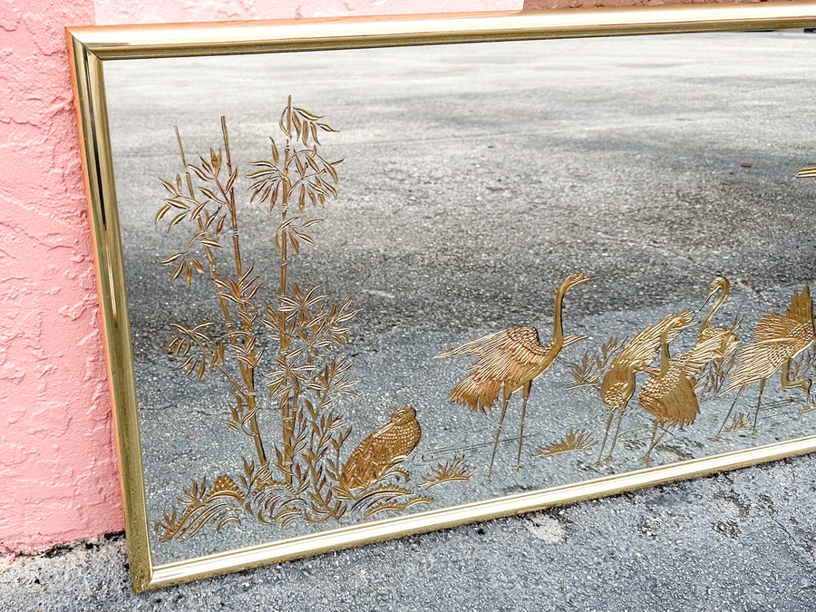 Fabulous Gold Flamingo Mirror