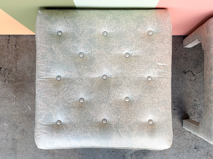 Pair of Upholstered Pagoda Stools