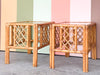 Pair of Island Style Rattan Side Tables