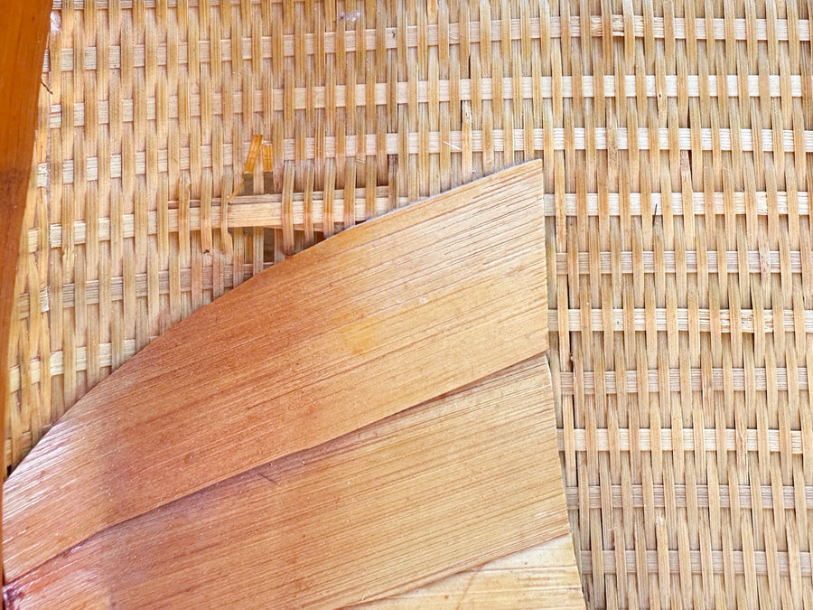Pair of Rattan Elephant Trays