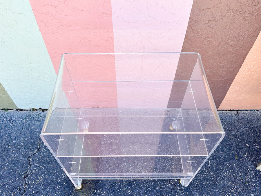 Lucite Waterfall Cart