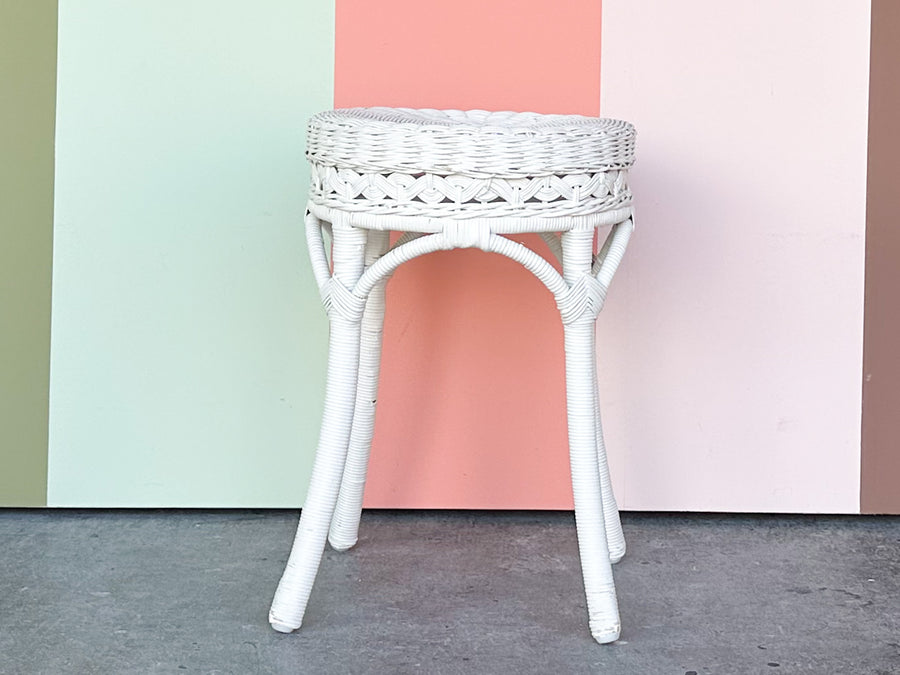 Sweet Wicker Vanity and Stool