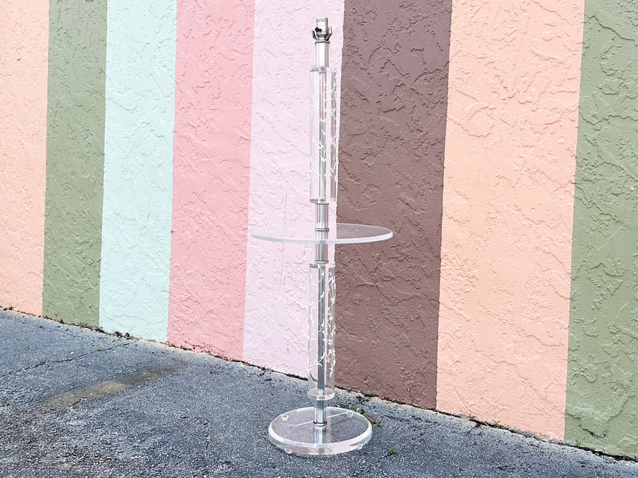 Icing Lucite Table Lamp