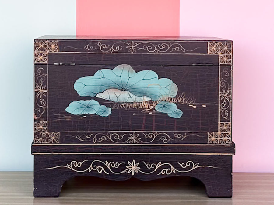Petite Hand Painted Bird Chest