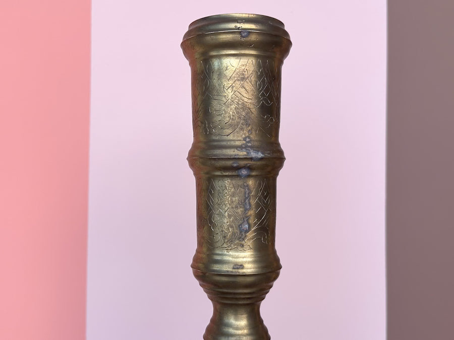 Pair of Large Brass Candlesticks