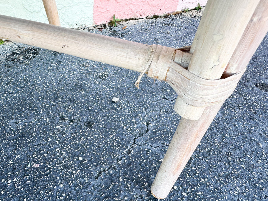 Set of Four Cane Back Rattan Chairs