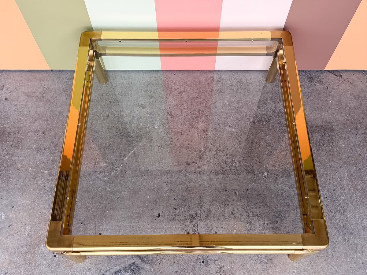 MCM Mastercraft Style Brass Coffee Table