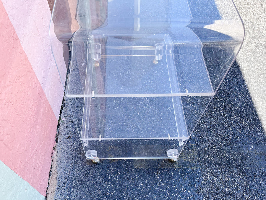 Lucite Waterfall Cart