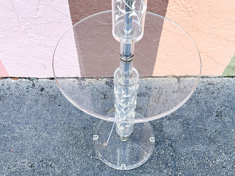 Icing Lucite Table Lamp