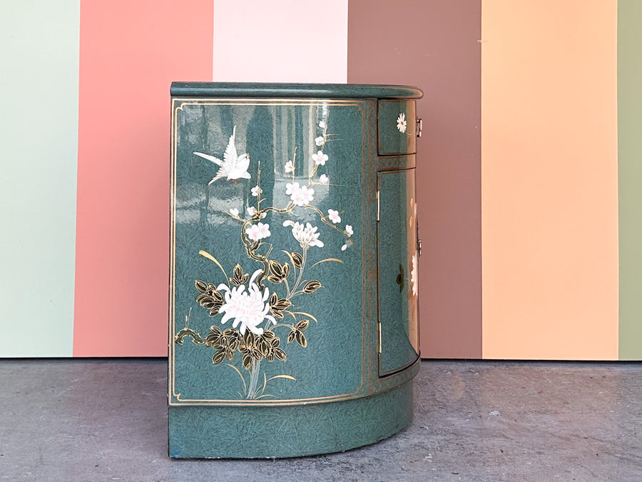 Pretty Petite Chinoiserie Nightstand