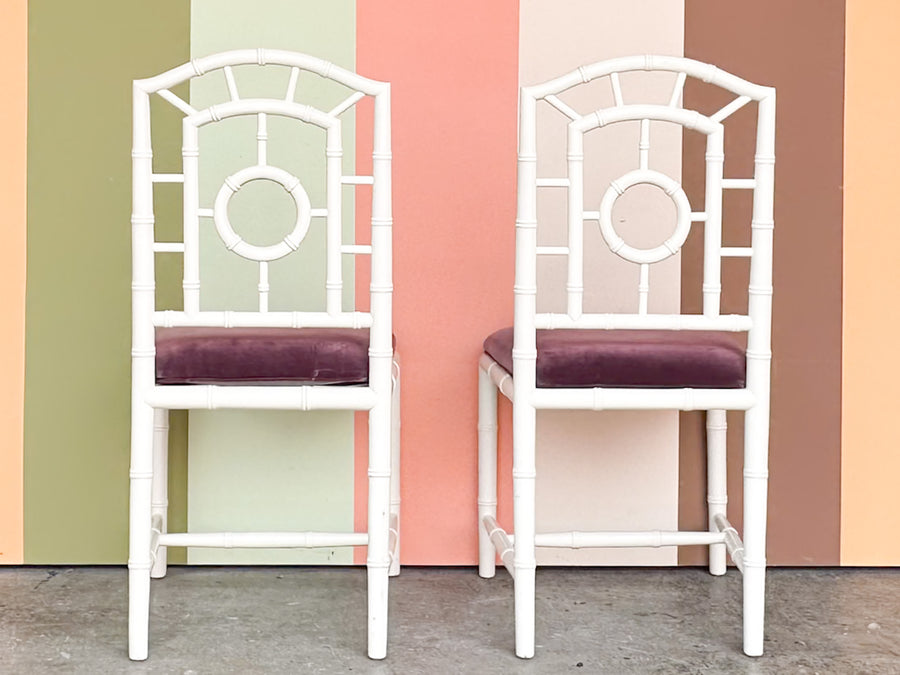 Pair of Palm Beach Style Side Chairs
