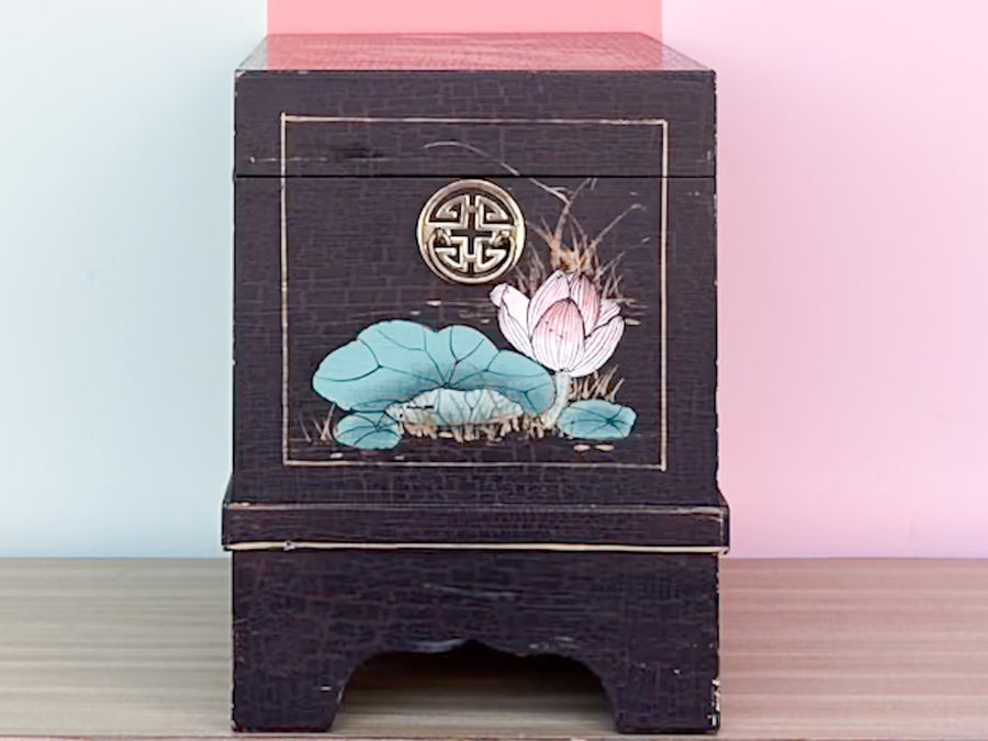 Petite Hand Painted Bird Chest