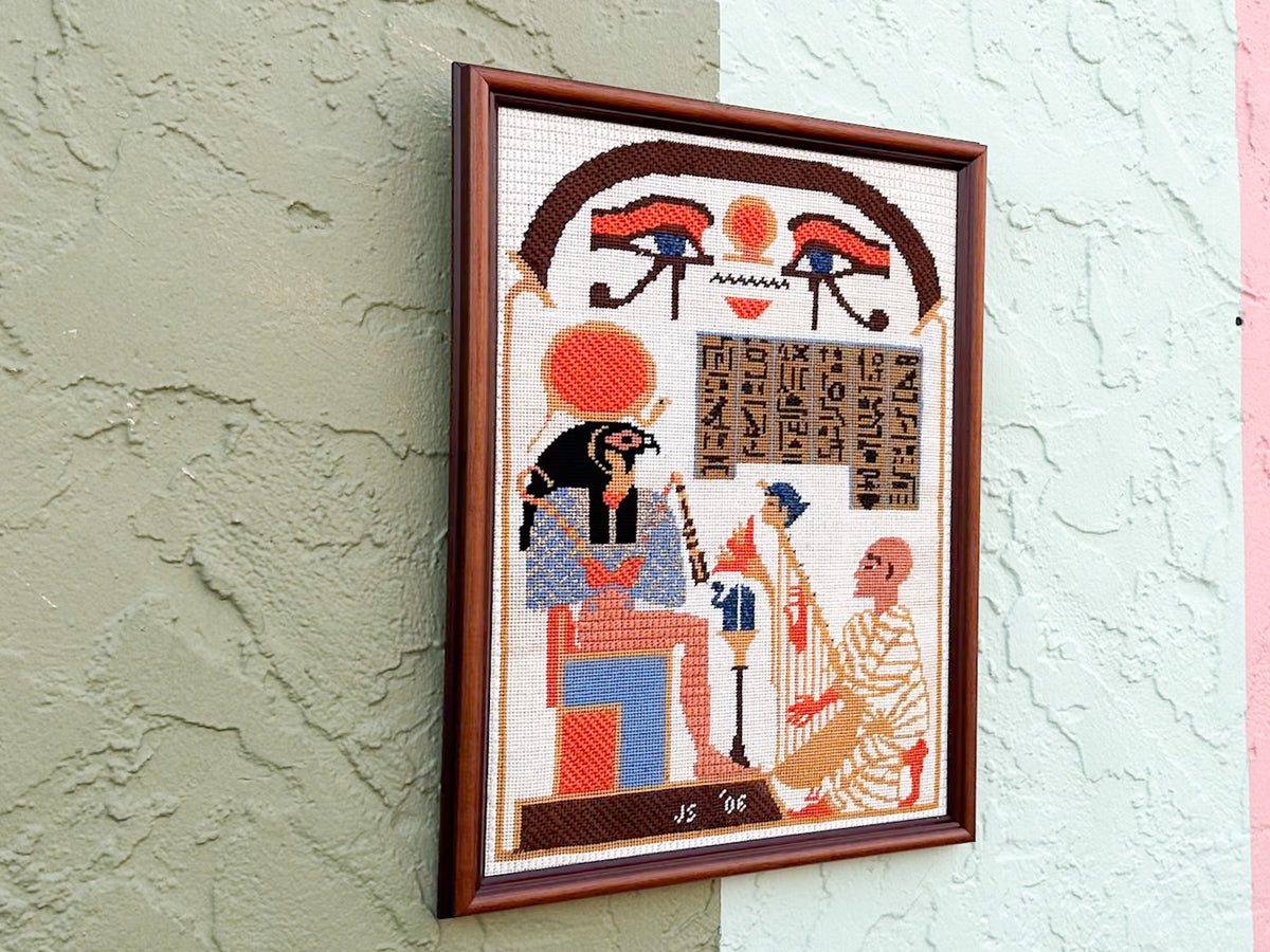 Egyptian Needlepoint Framed Art
