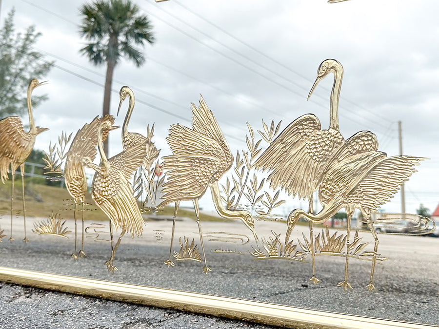 Fabulous Gold Flamingo Mirror