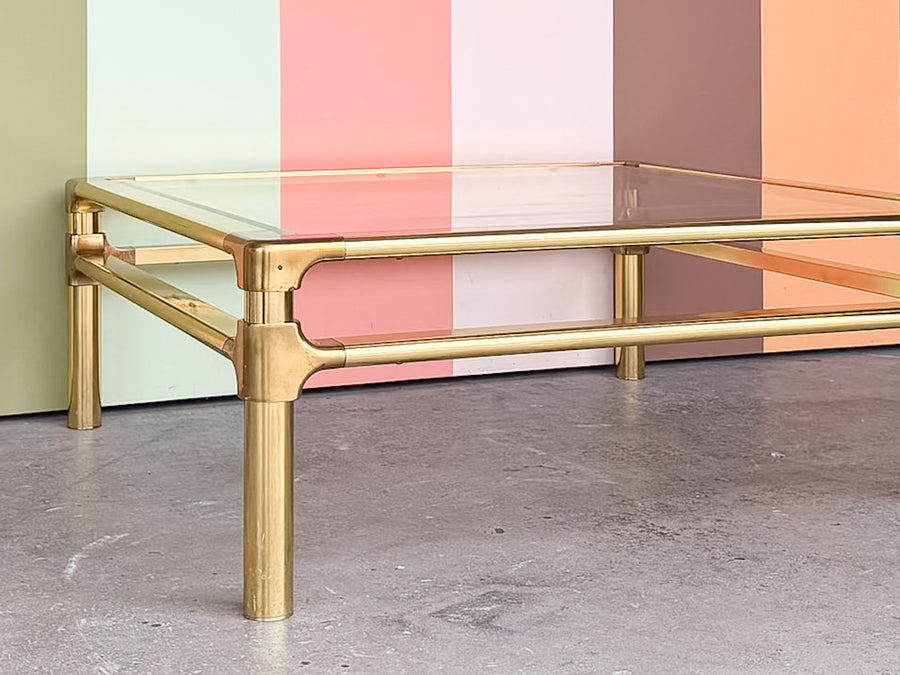MCM Mastercraft Style Brass Coffee Table