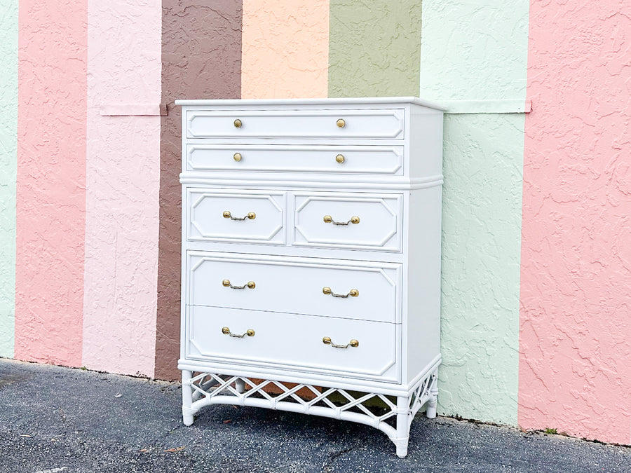 Ficks Reed Faux Bamboo Tall Chest