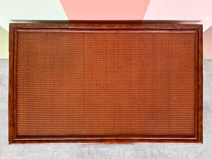 Petite Rattan Writing Desk
