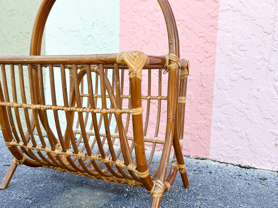 Island Style Rattan Magazine Rack