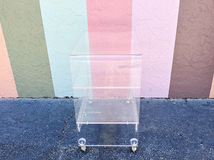 Lucite Waterfall Cart