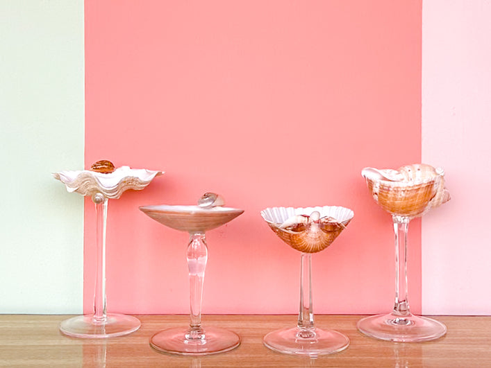 Set of Four Shell Chic Coupes
