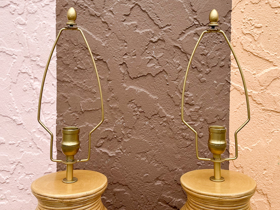 Pair of Modern Society Social Pencil Reed Lamps