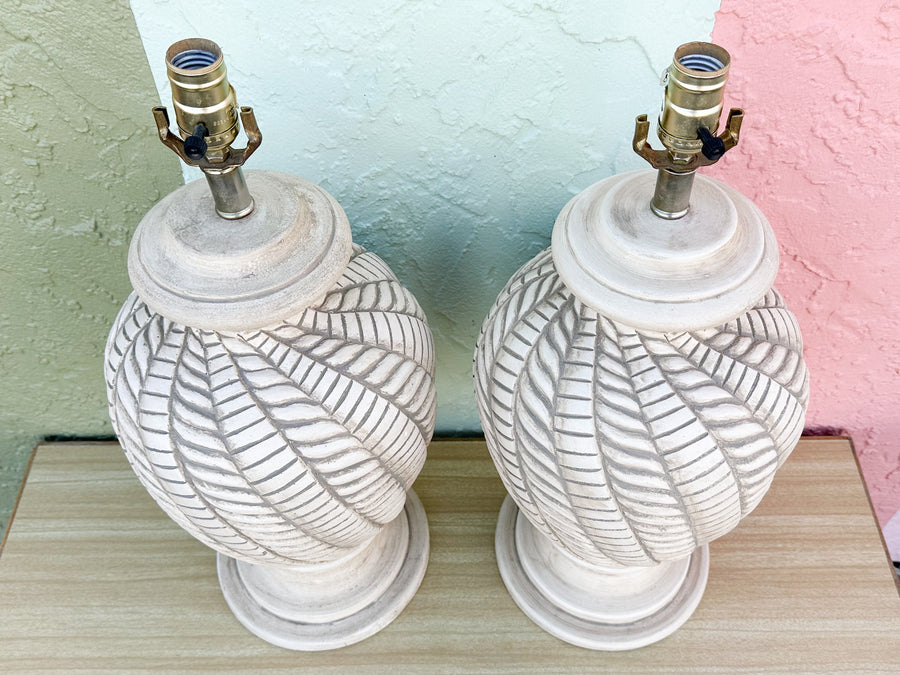 Pair of MCM Ceramic Lamps