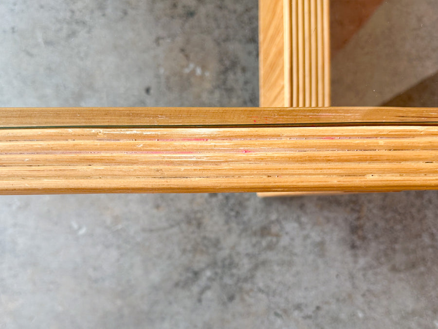 Pencil Reed Rattan Square Coffee Table
