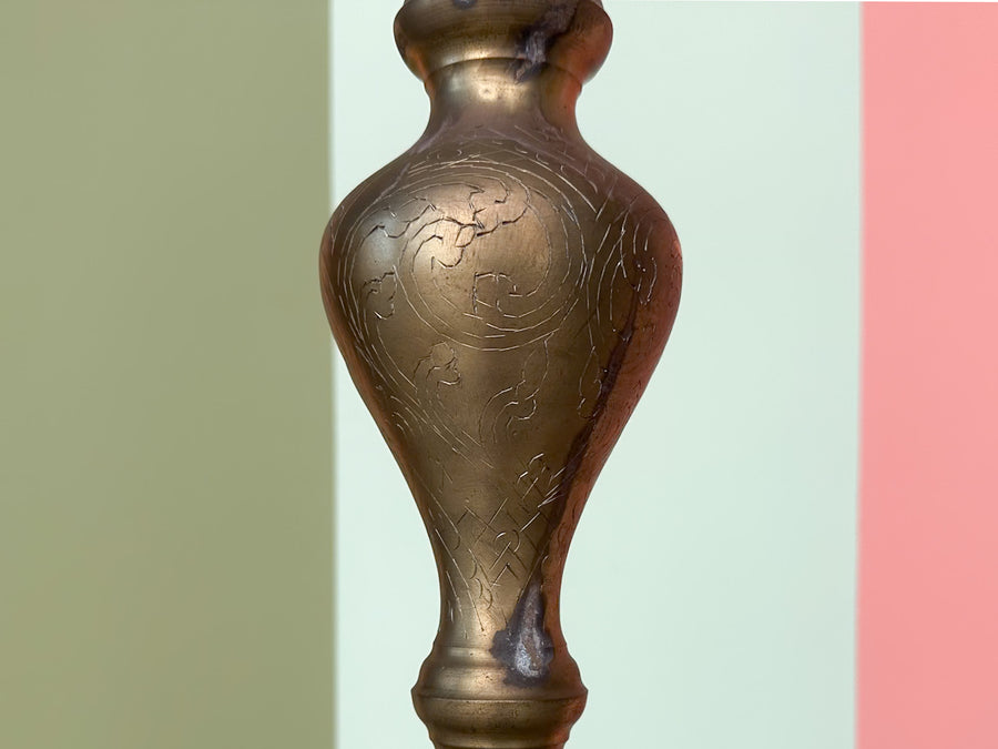 Pair of Large Brass Candlesticks