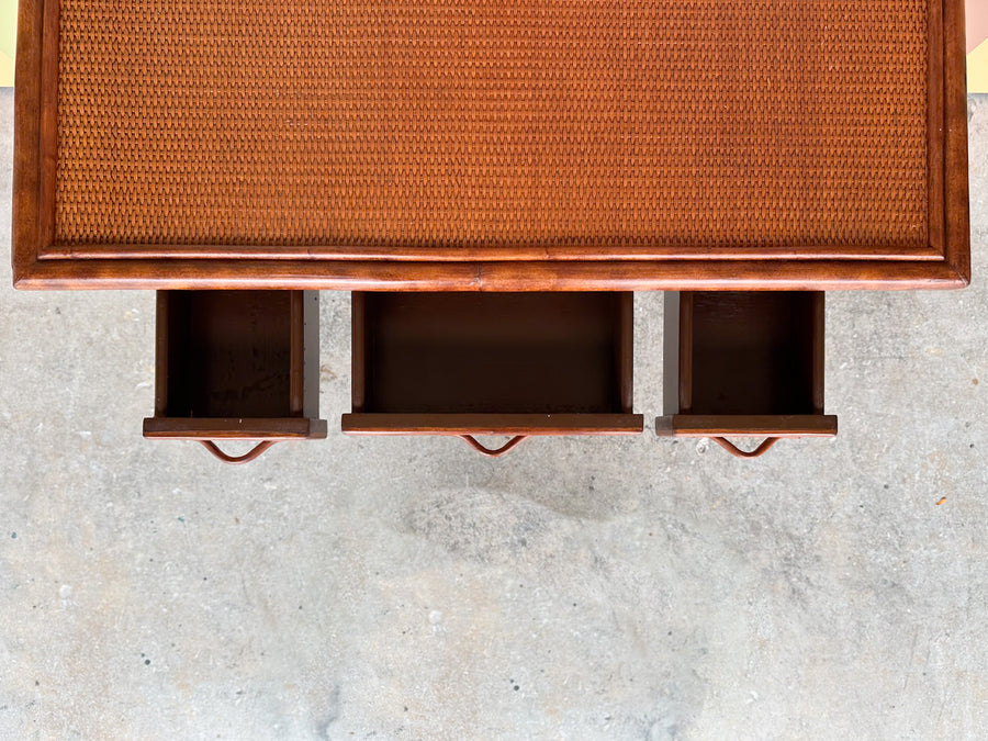 Petite Rattan Writing Desk