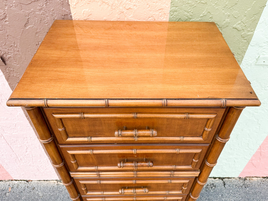 Handsome Faux Bamboo Tall Chest