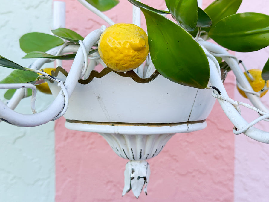 Lemon Tole Chandelier