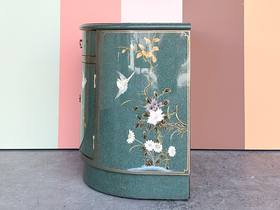 Pretty Petite Chinoiserie Nightstand