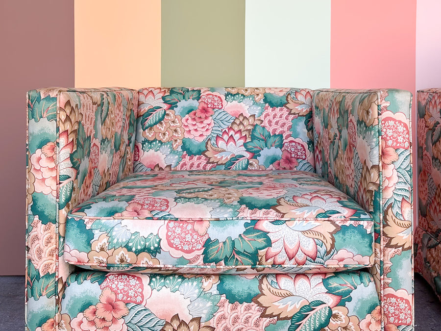 Pair of Palm Beach Chic Upholstered Chairs