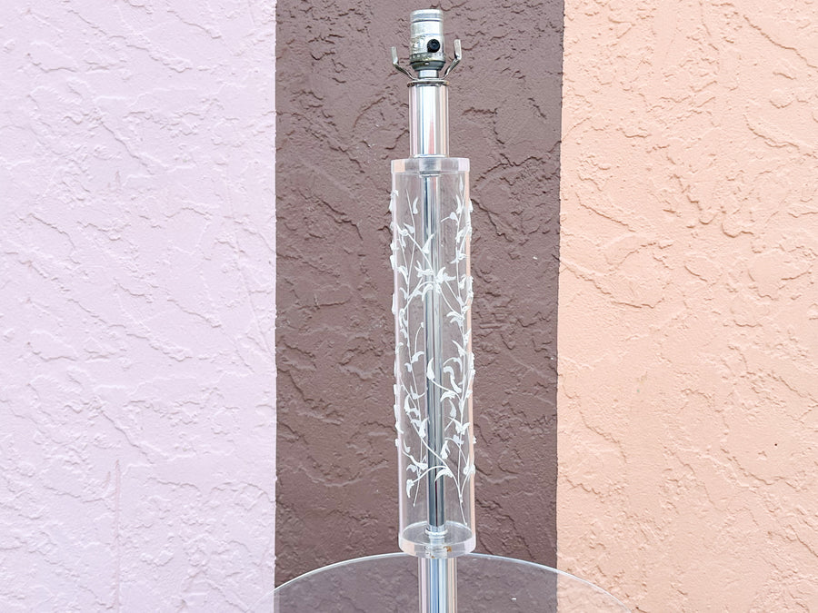 Icing Lucite Table Lamp