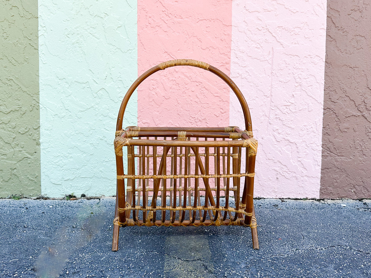 Island Style Rattan Magazine Rack