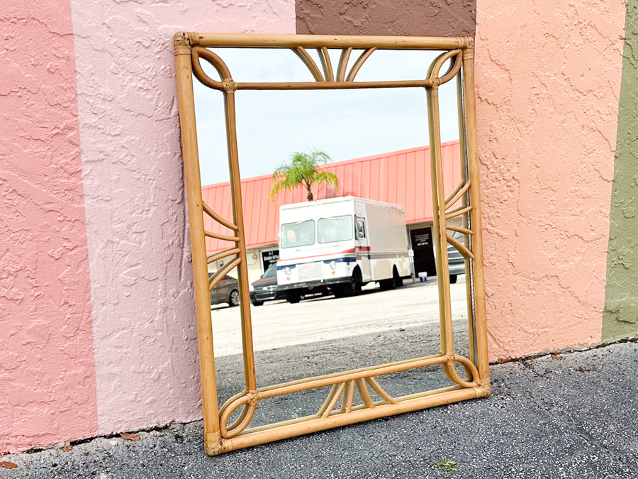 Coastal Chic Rattan Mirror
