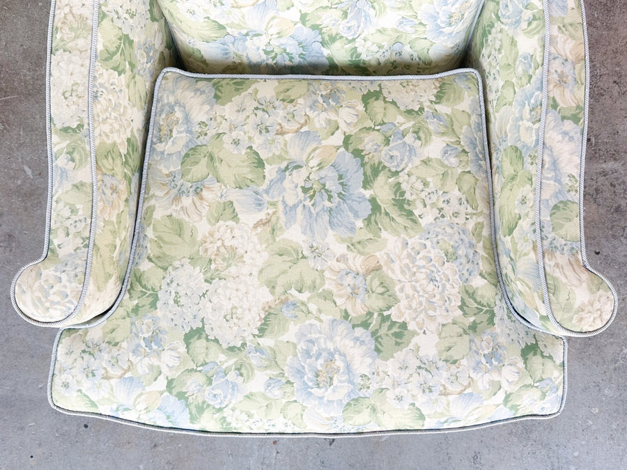 Summer Chic Hydrangea Upholstered Rocker