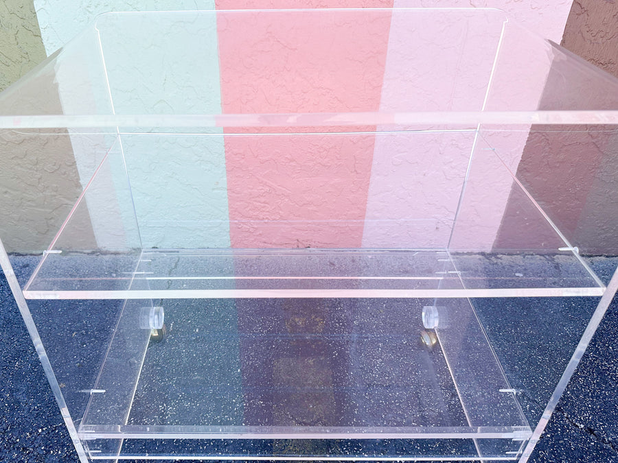 Lucite Waterfall Cart
