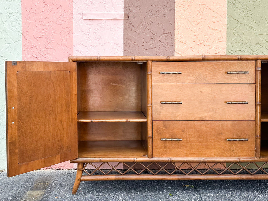 Handsome Ficks Reed Rattan Credenza