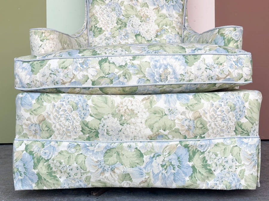 Summer Chic Hydrangea Upholstered Rocker