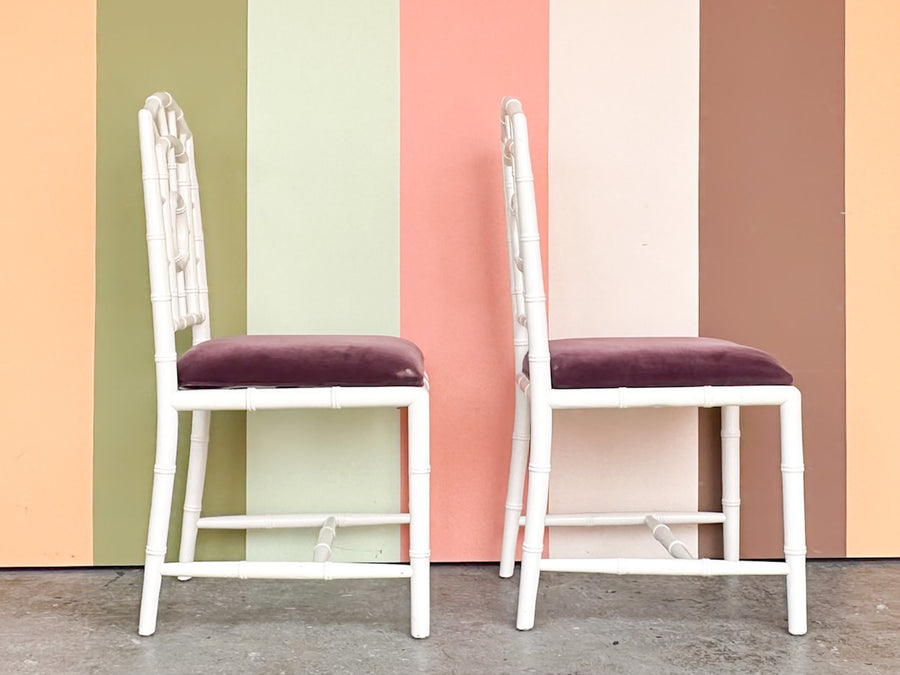Pair of Palm Beach Style Side Chairs